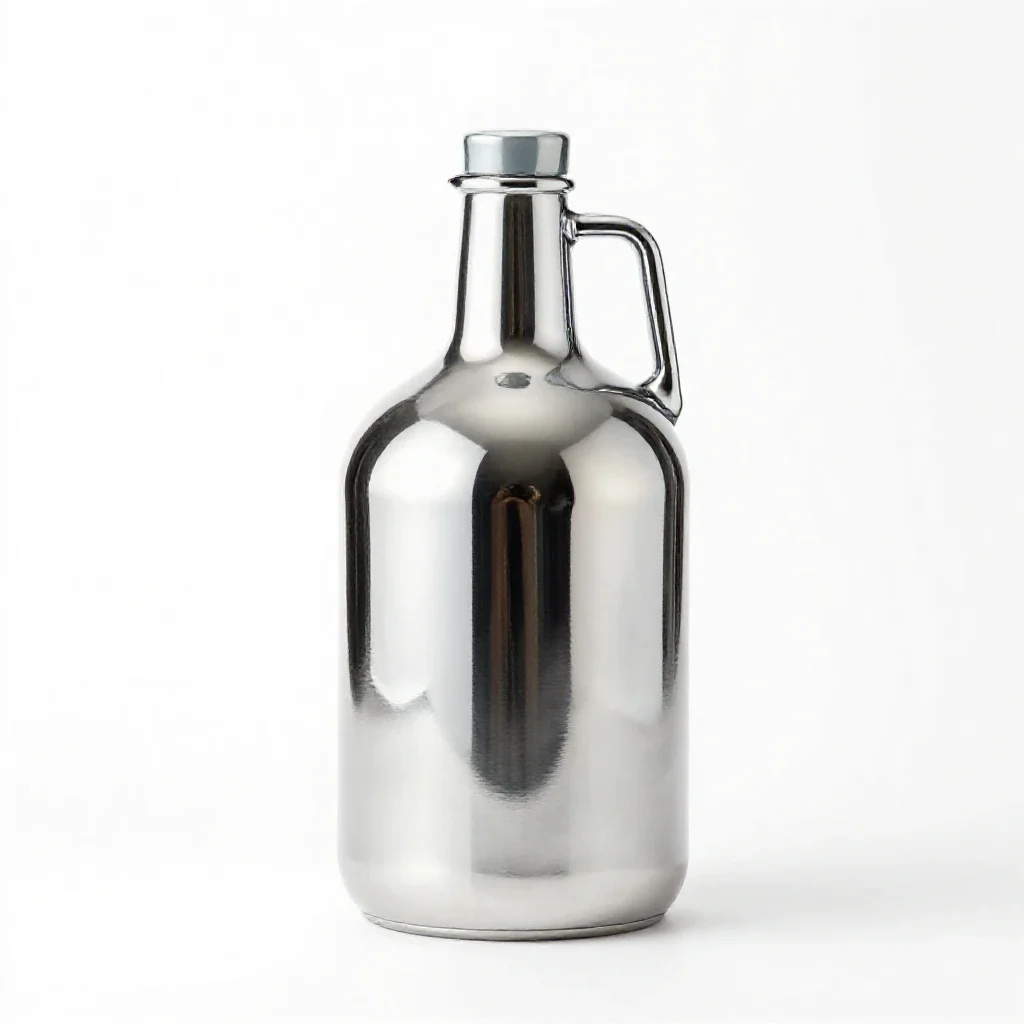 Growler with a swing top isolated on a white background