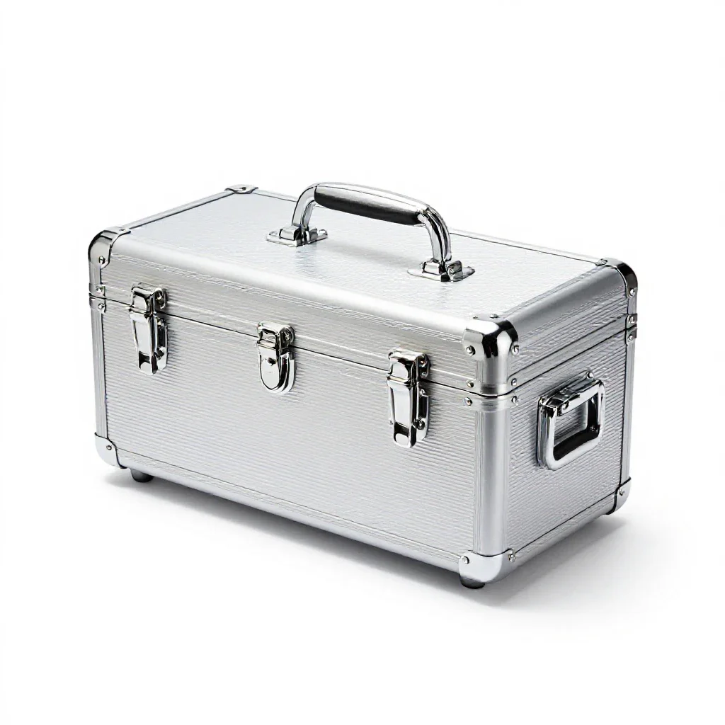 Tool case with latches isolated on a white background