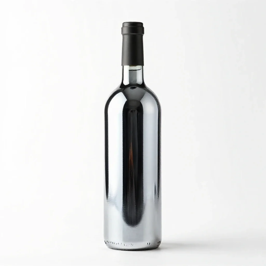 Wine bottle with a wax seal isolated on a white background