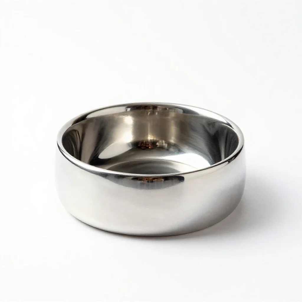 Ceramic dog bowl isolated on a white background