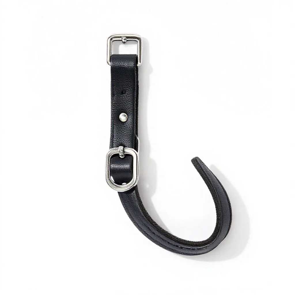 Leather dog lead isolated on a white background