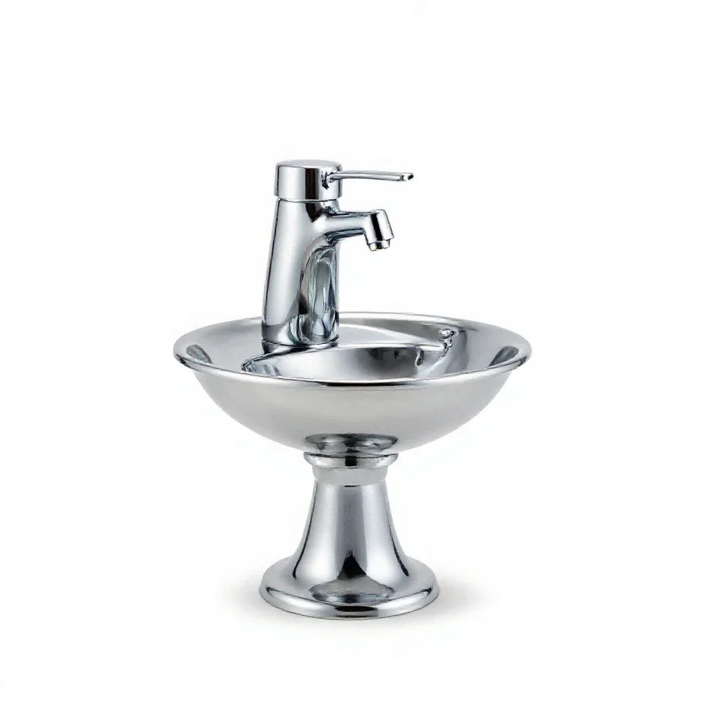 Automatic water fountain isolated on a white background