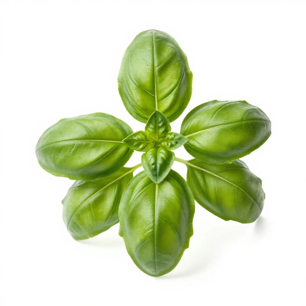 Basil plant isolated on a white background