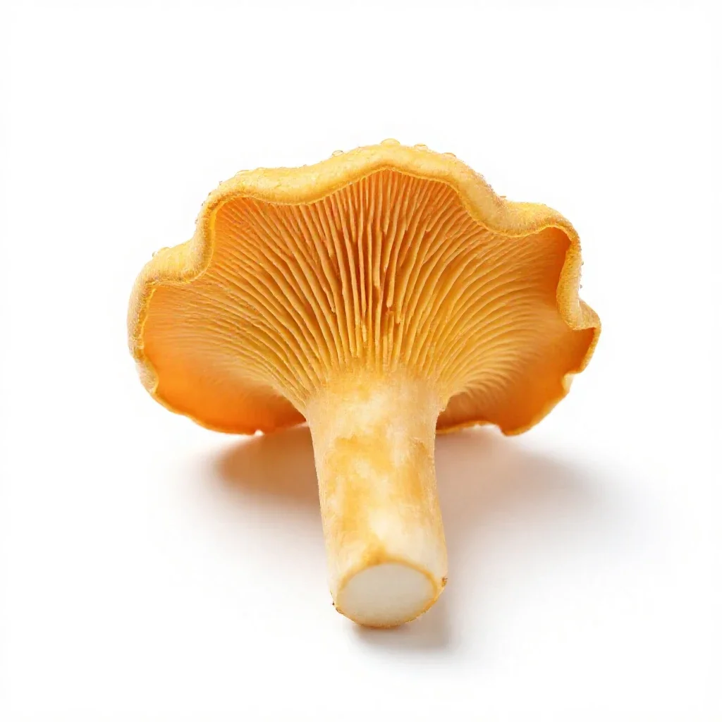 Chanterelle mushroom isolated on a white background