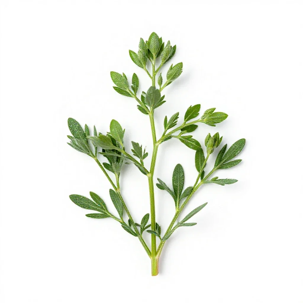 Flax bush isolated on a white background