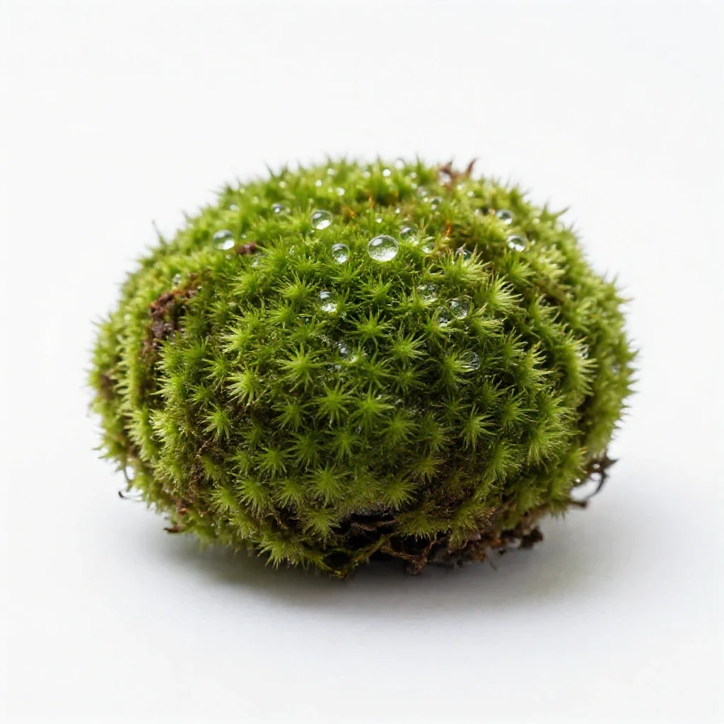 Moss ball isolated on a white background