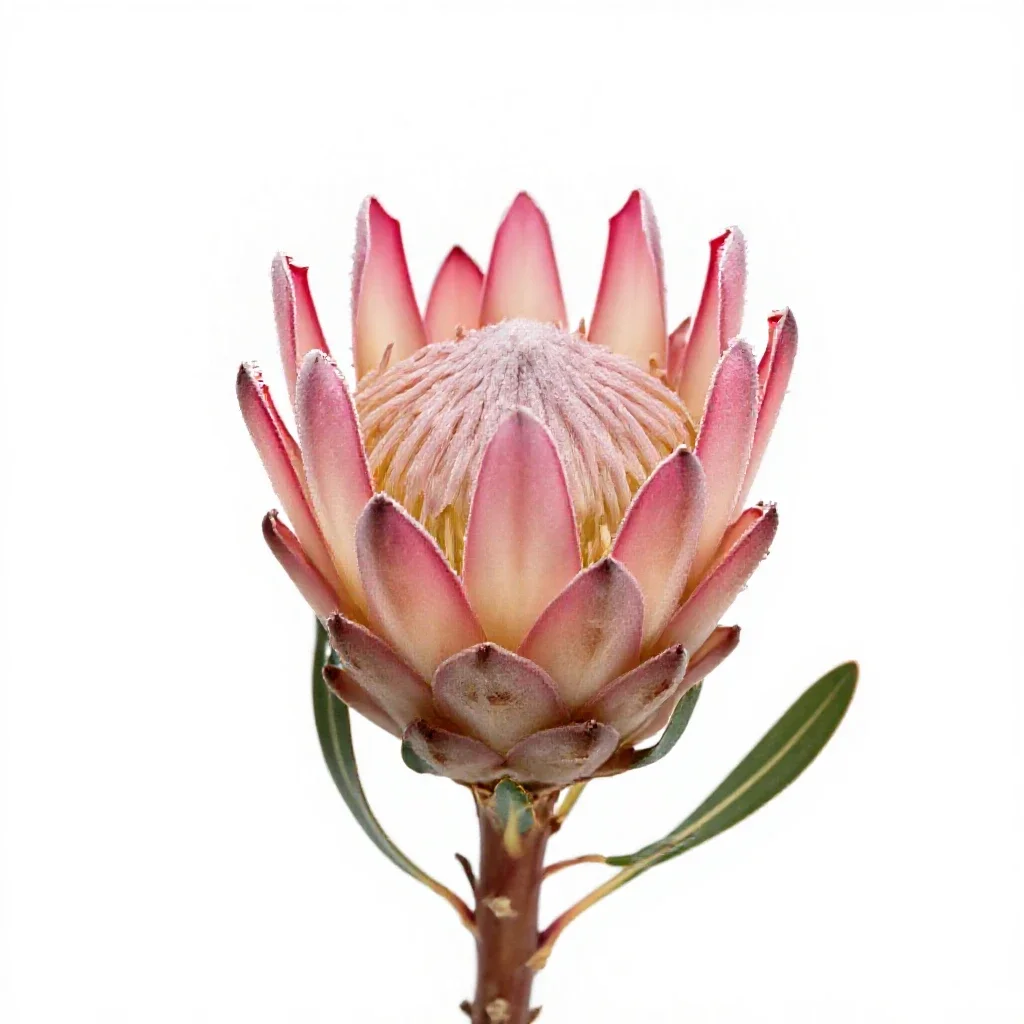 Protea flower isolated on a white background