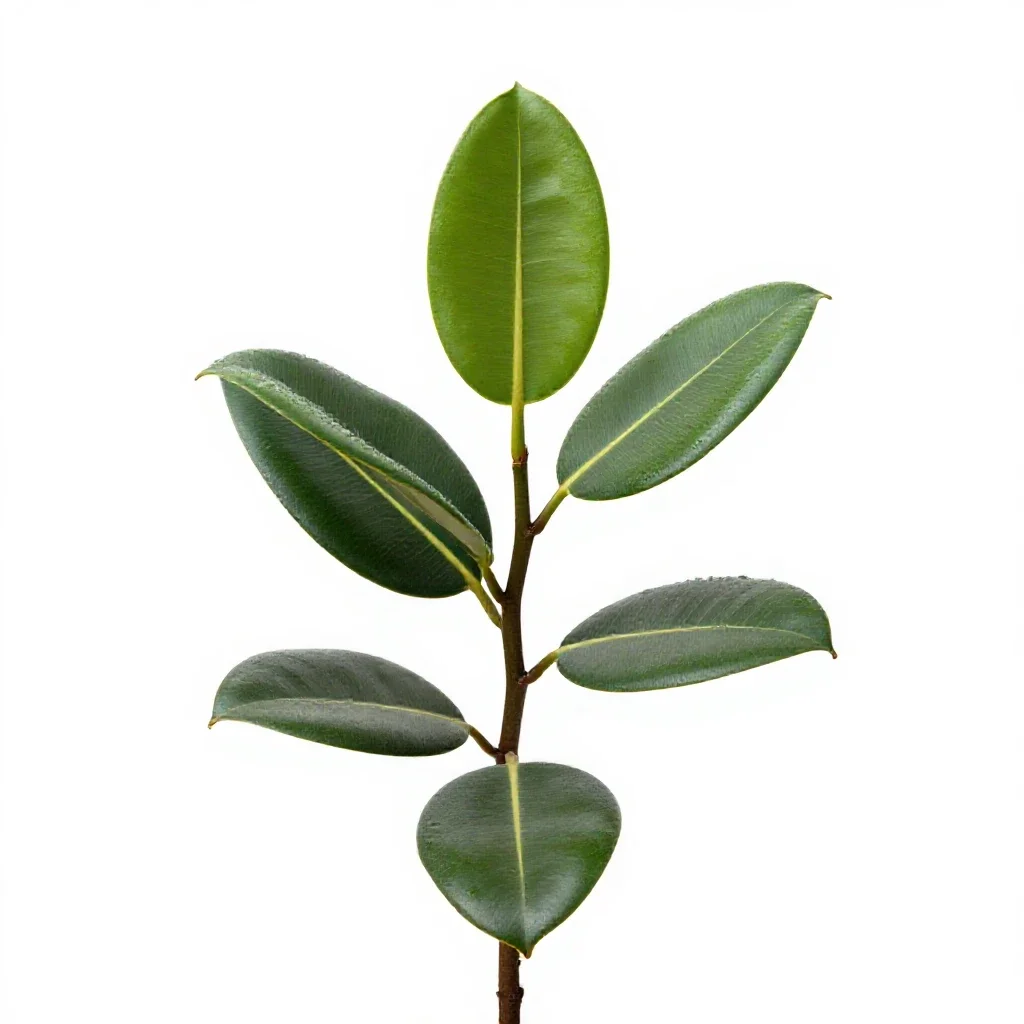 Rubber plant isolated on a white background