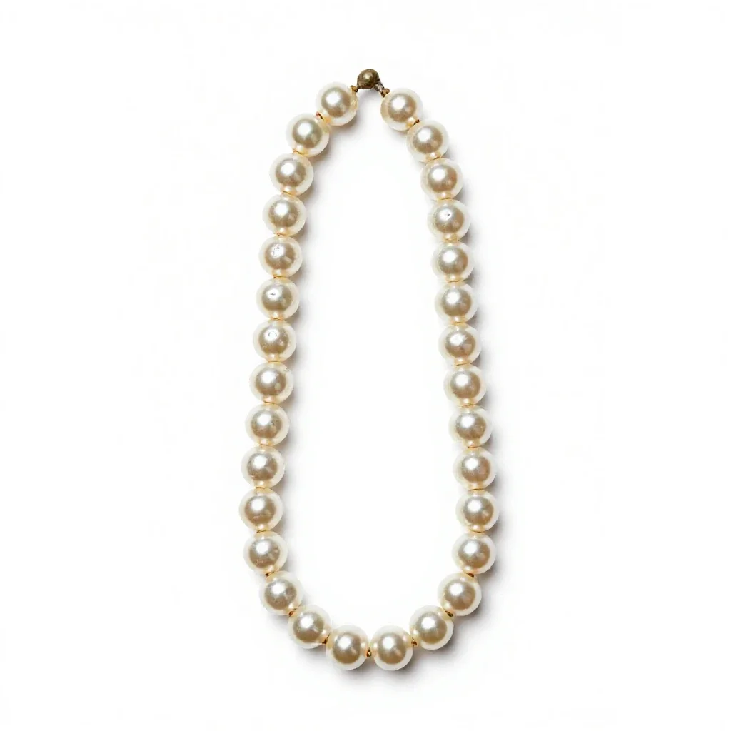 String of pearls trailing isolated on a white background