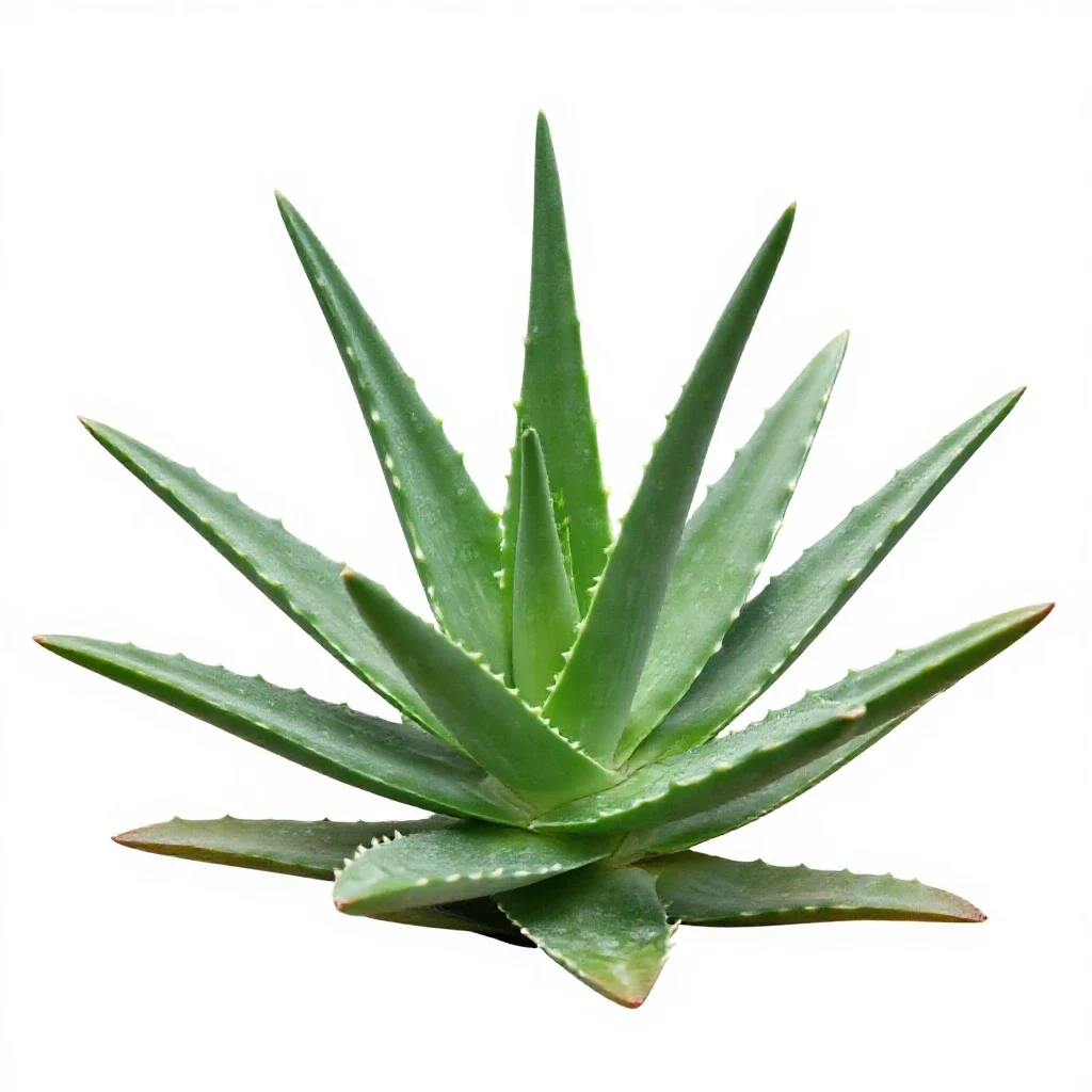Aloe vera rosette isolated on a white background