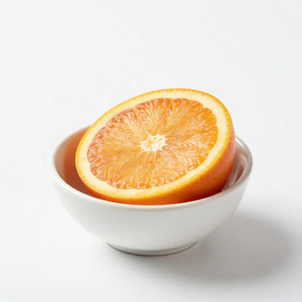 Blood orange halved isolated on a white background