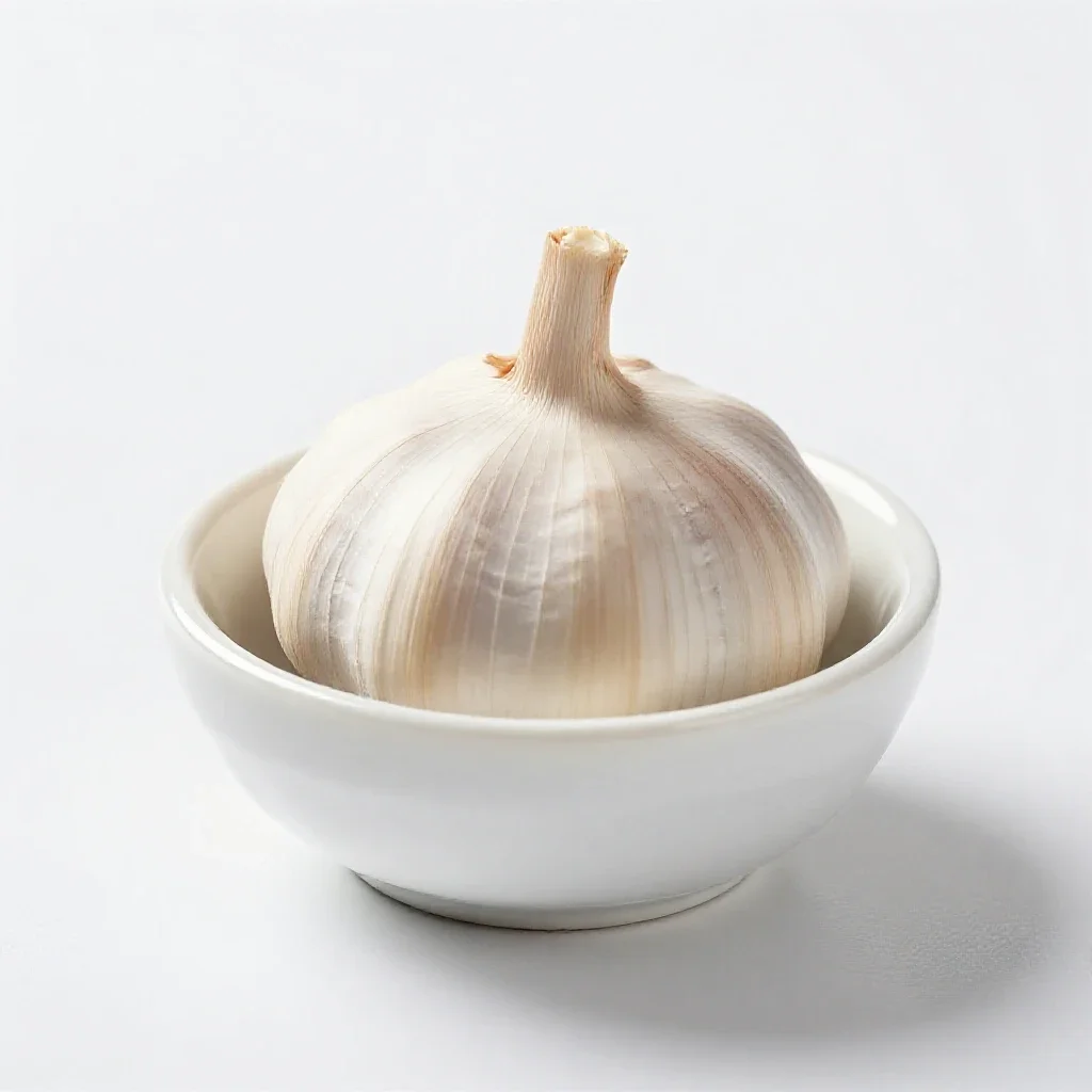 Bulb of garlic isolated on a white background