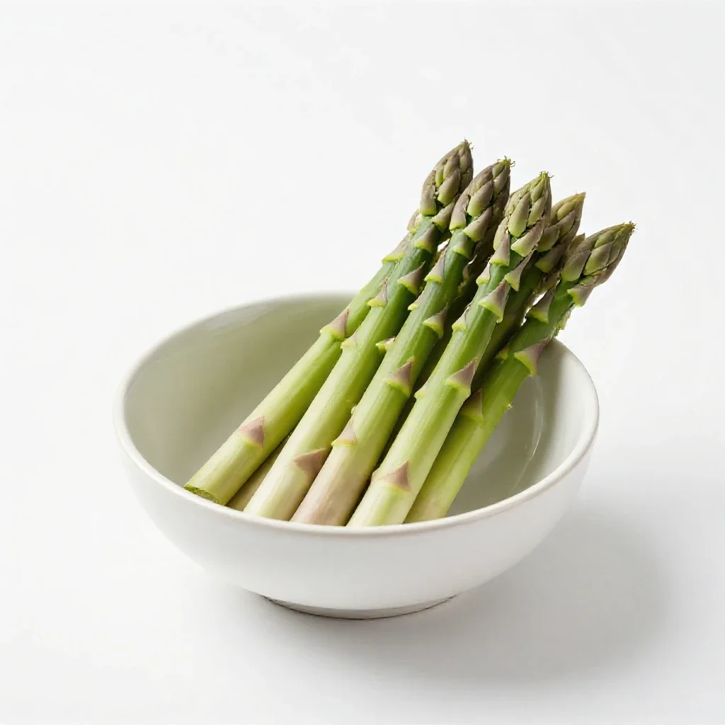 Bunch of asparagus isolated on a white background