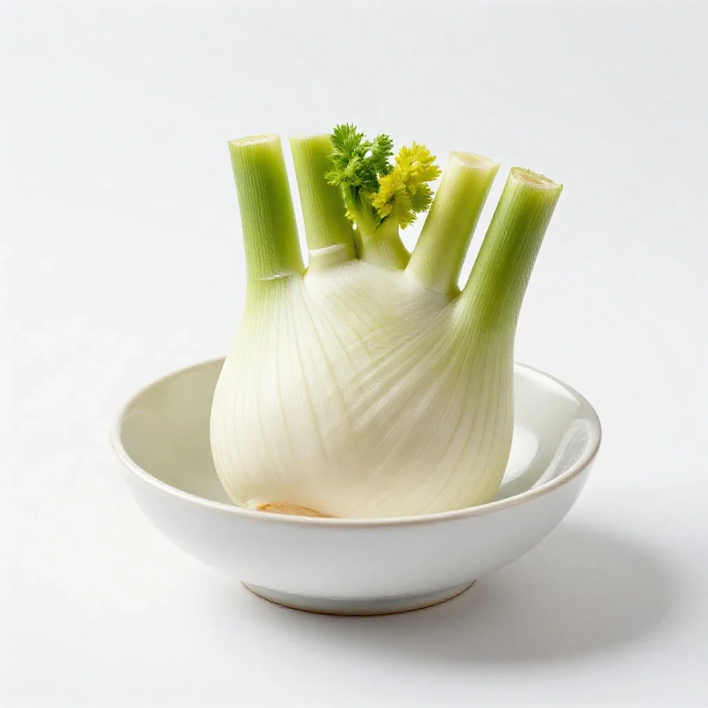 Fennel bulb isolated on a white background