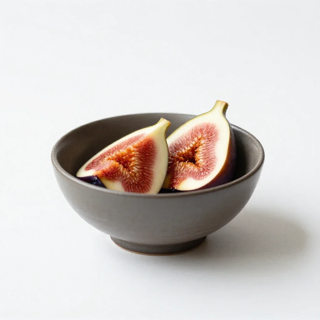 Fig split open isolated on a white background