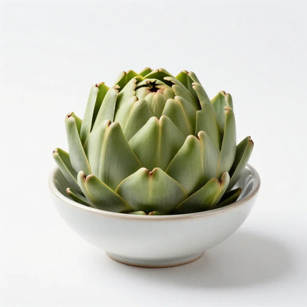 Globe artichoke isolated on a white background