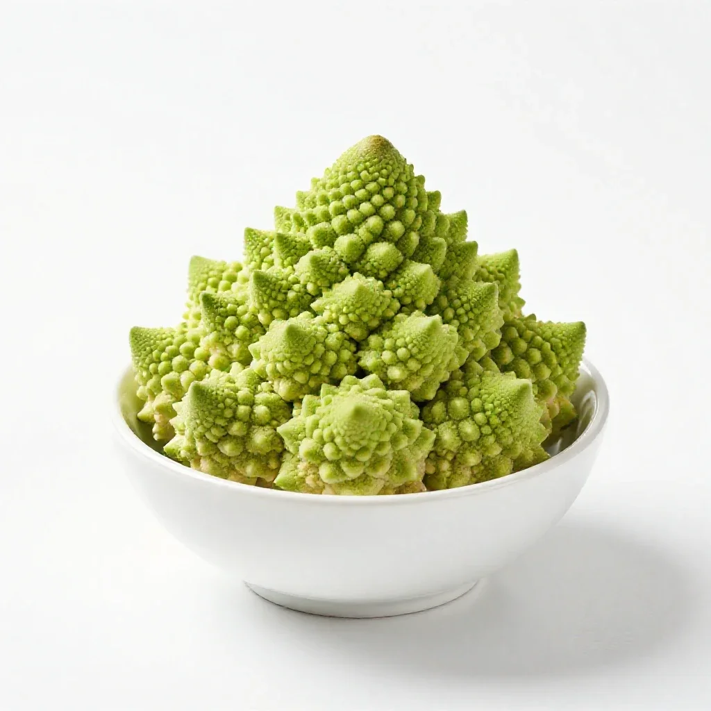 Head of romanesco isolated on a white background