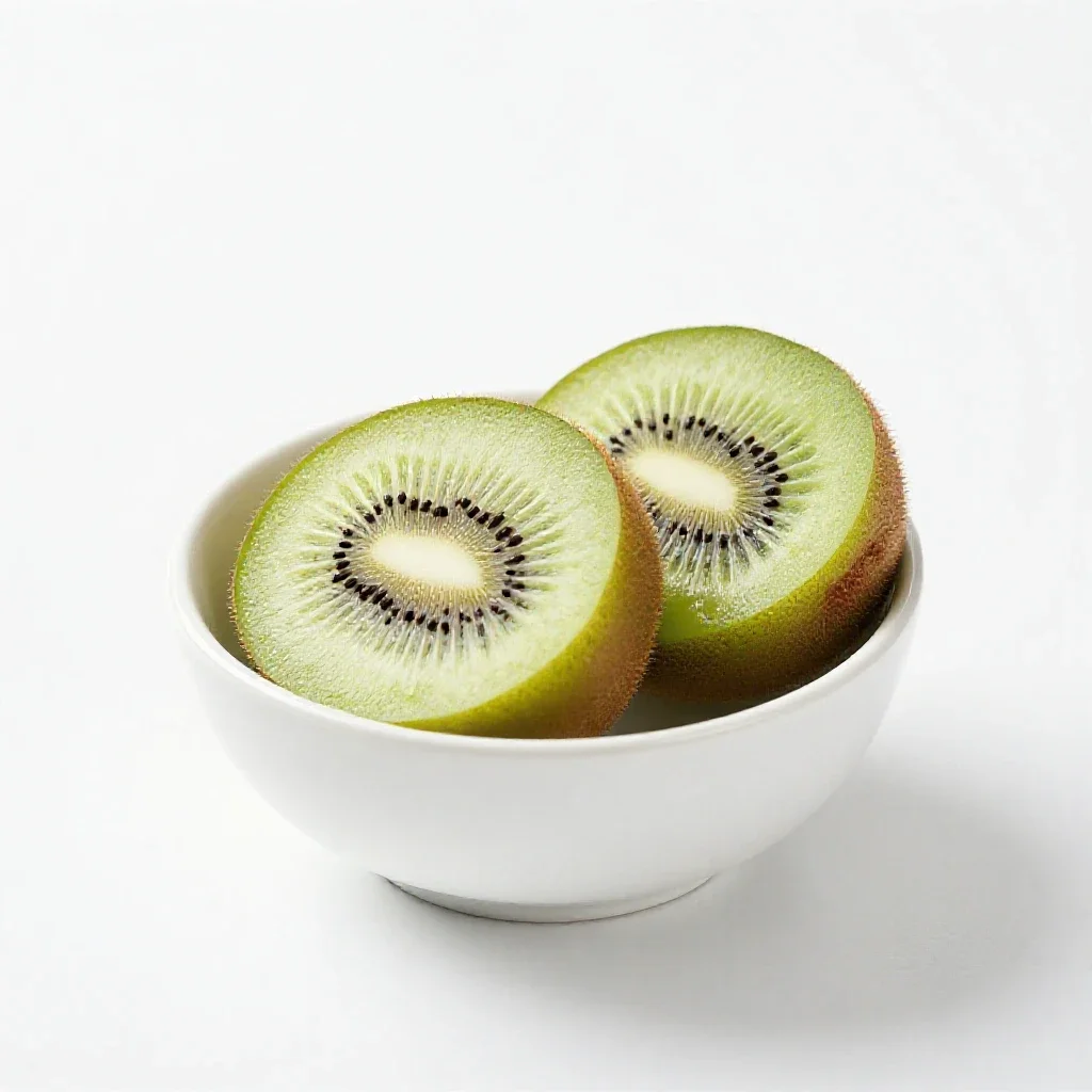 Kiwifruit sliced isolated on a white background