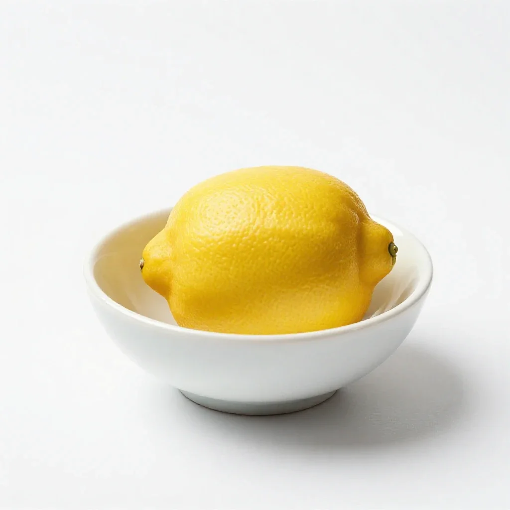 Lemon with a leaf isolated on a white background