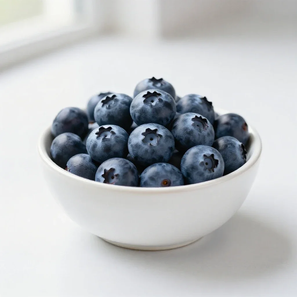 Punnet of blueberries isolated on a white background