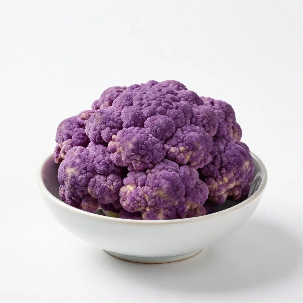 Purple cauliflower isolated on a white background