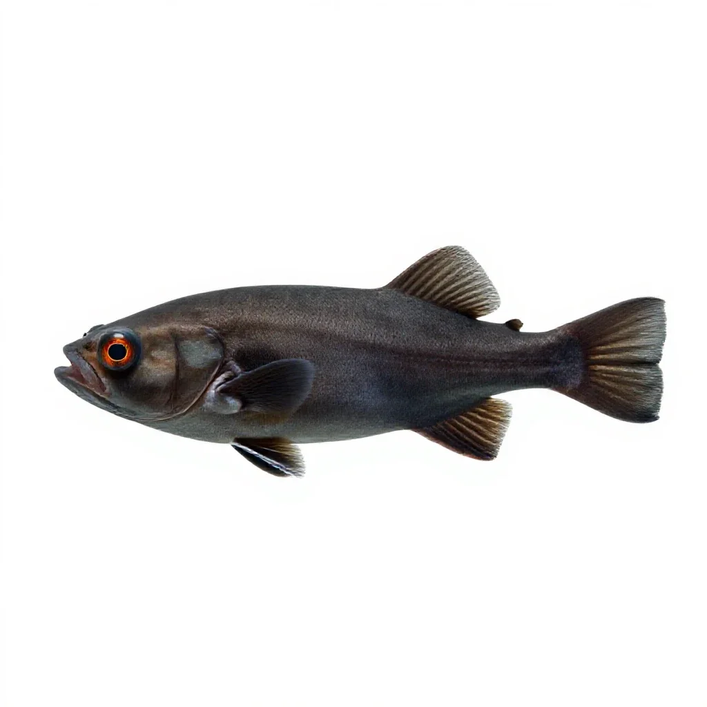 Barreleye fish isolated on a white background