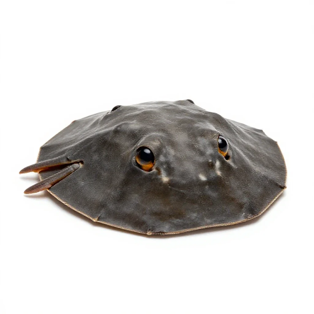 Sand dollar burrowing isolated on a white background