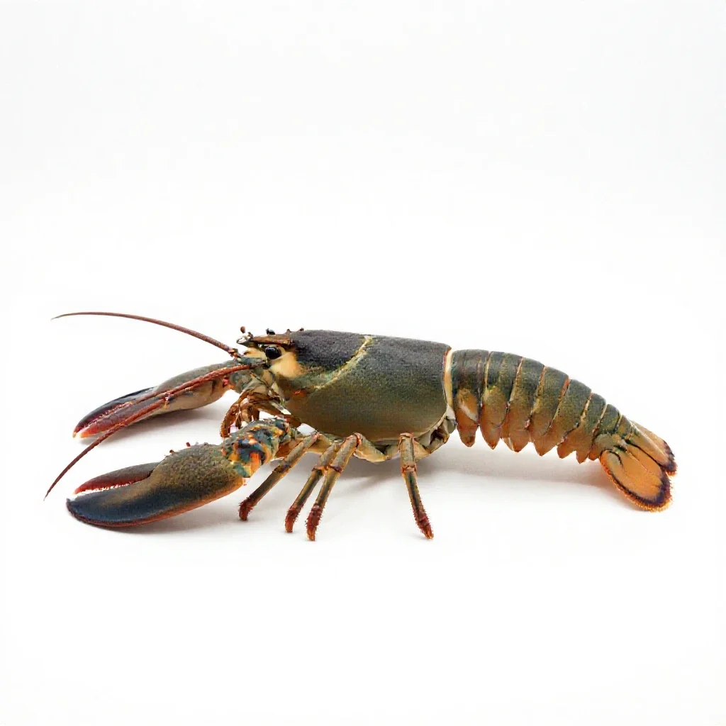 Spiny lobster isolated on a white background