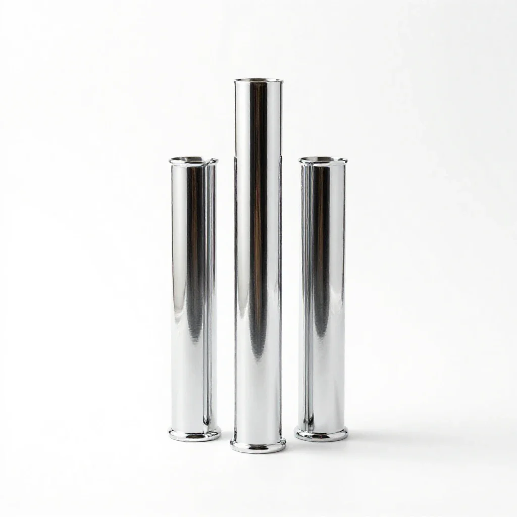 Bud vase trio isolated on a white background