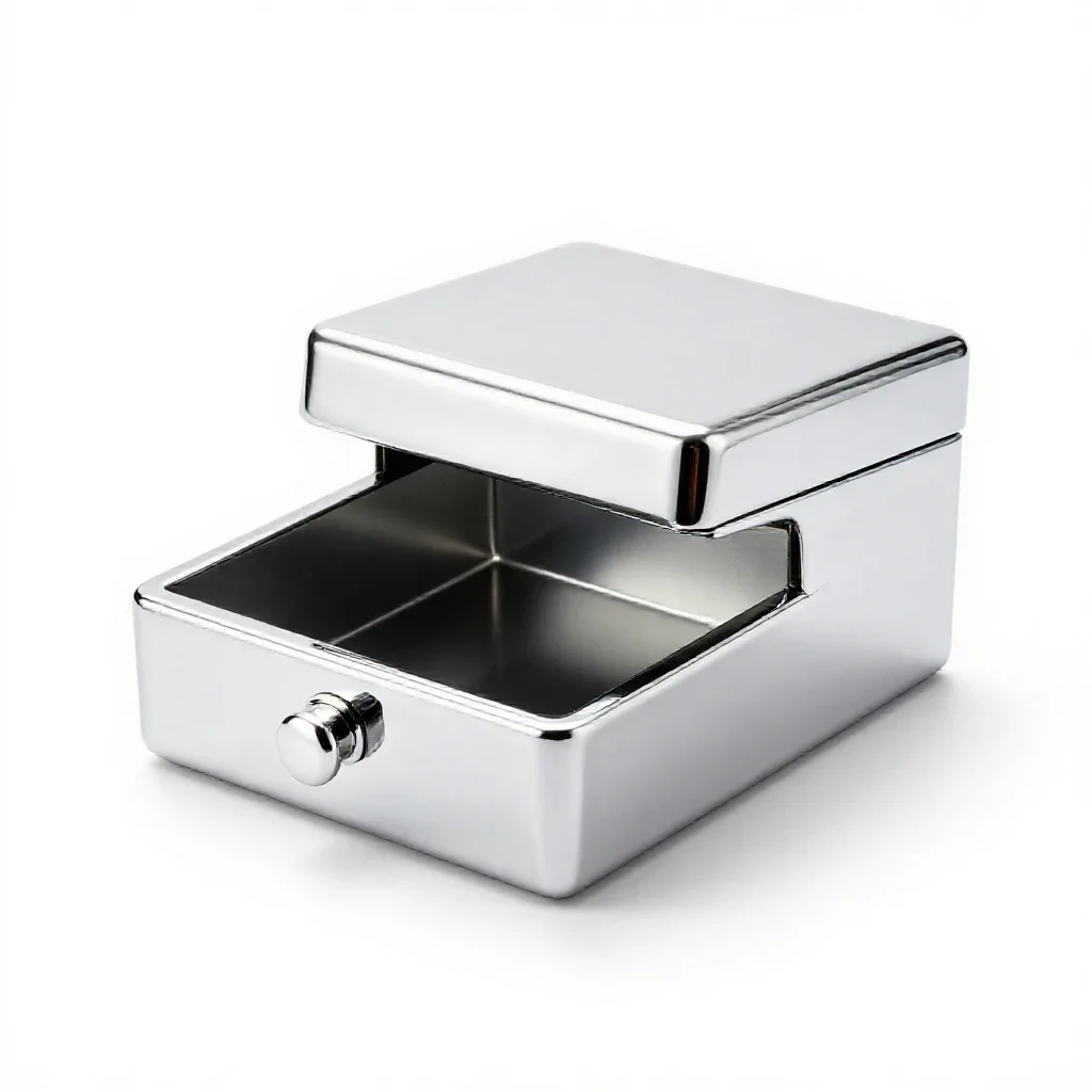 Jewellery box with a lift-out tray isolated on a white background