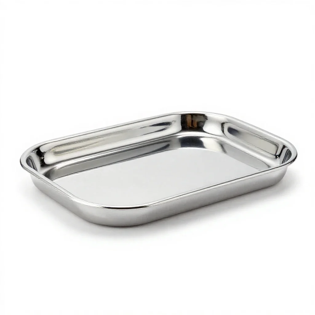 Leather valet tray isolated on a white background