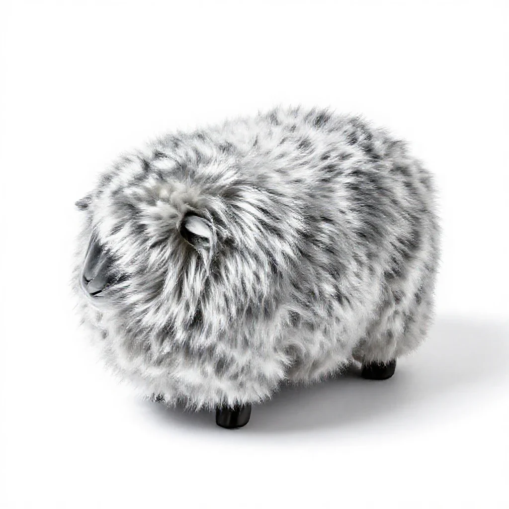 Sheepskin fleece isolated on a white background