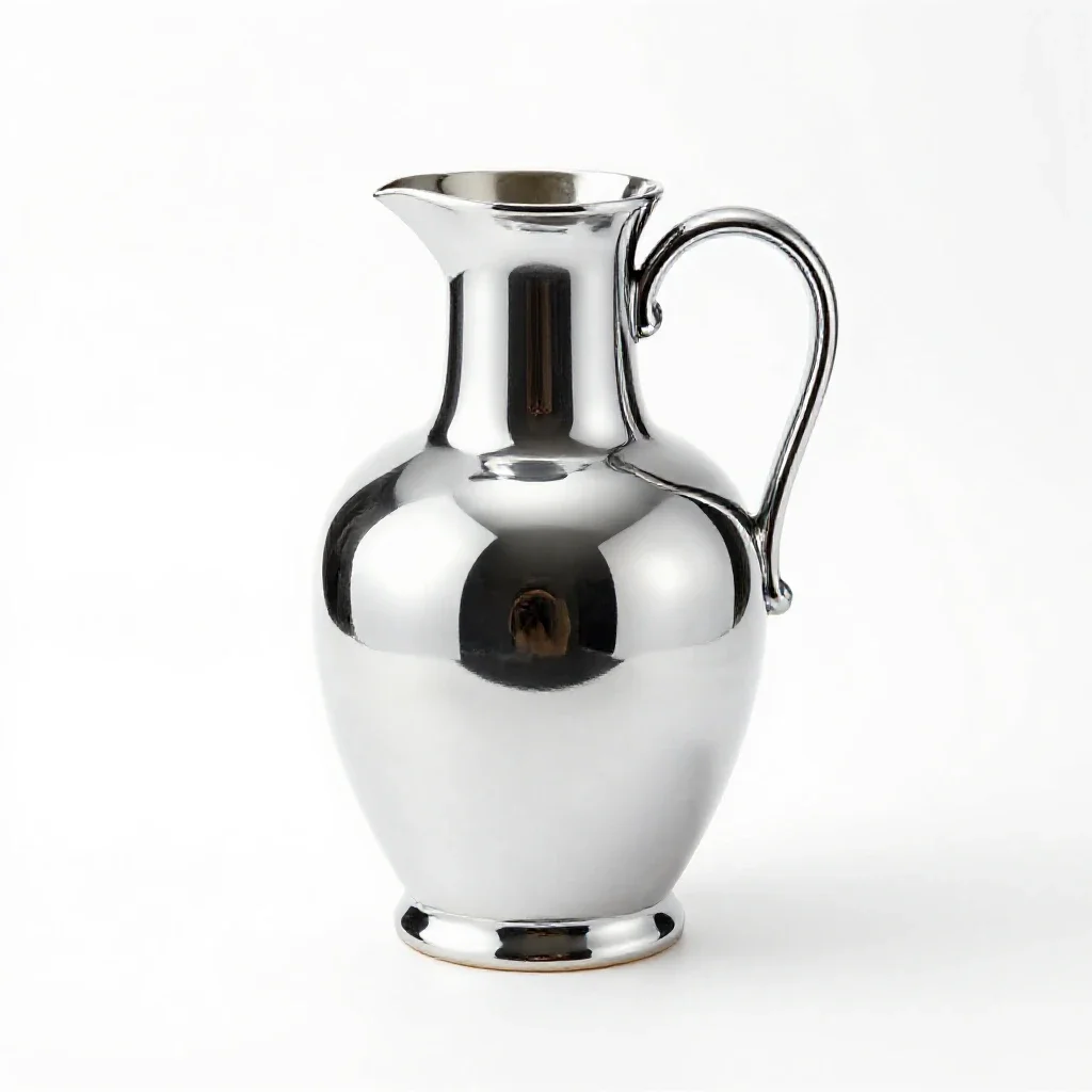 Stoneware jug isolated on a white background