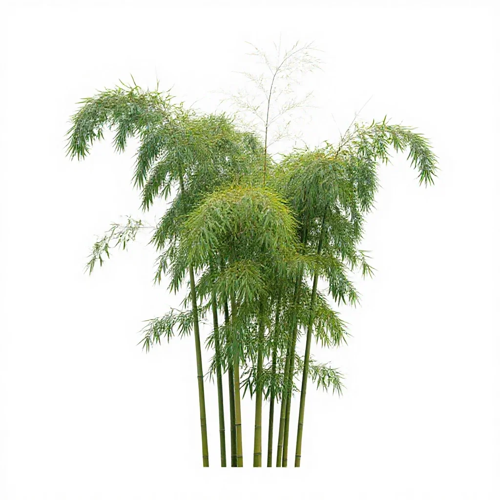 Bamboo grove isolated on a white background