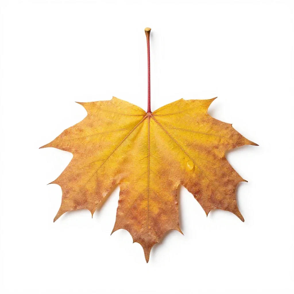 Beech in autumn isolated on a white background