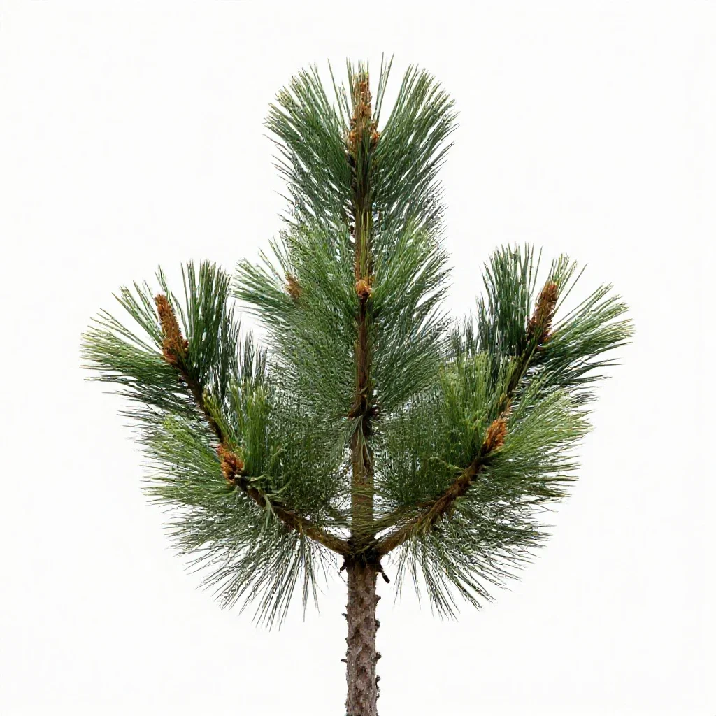 Bristlecone pine isolated on a white background