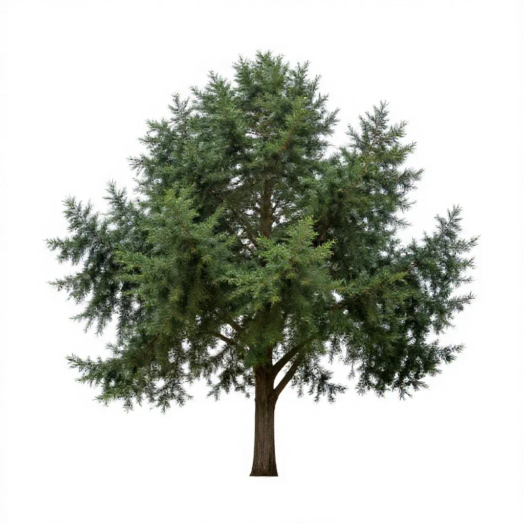 Cedar of Lebanon isolated on a white background