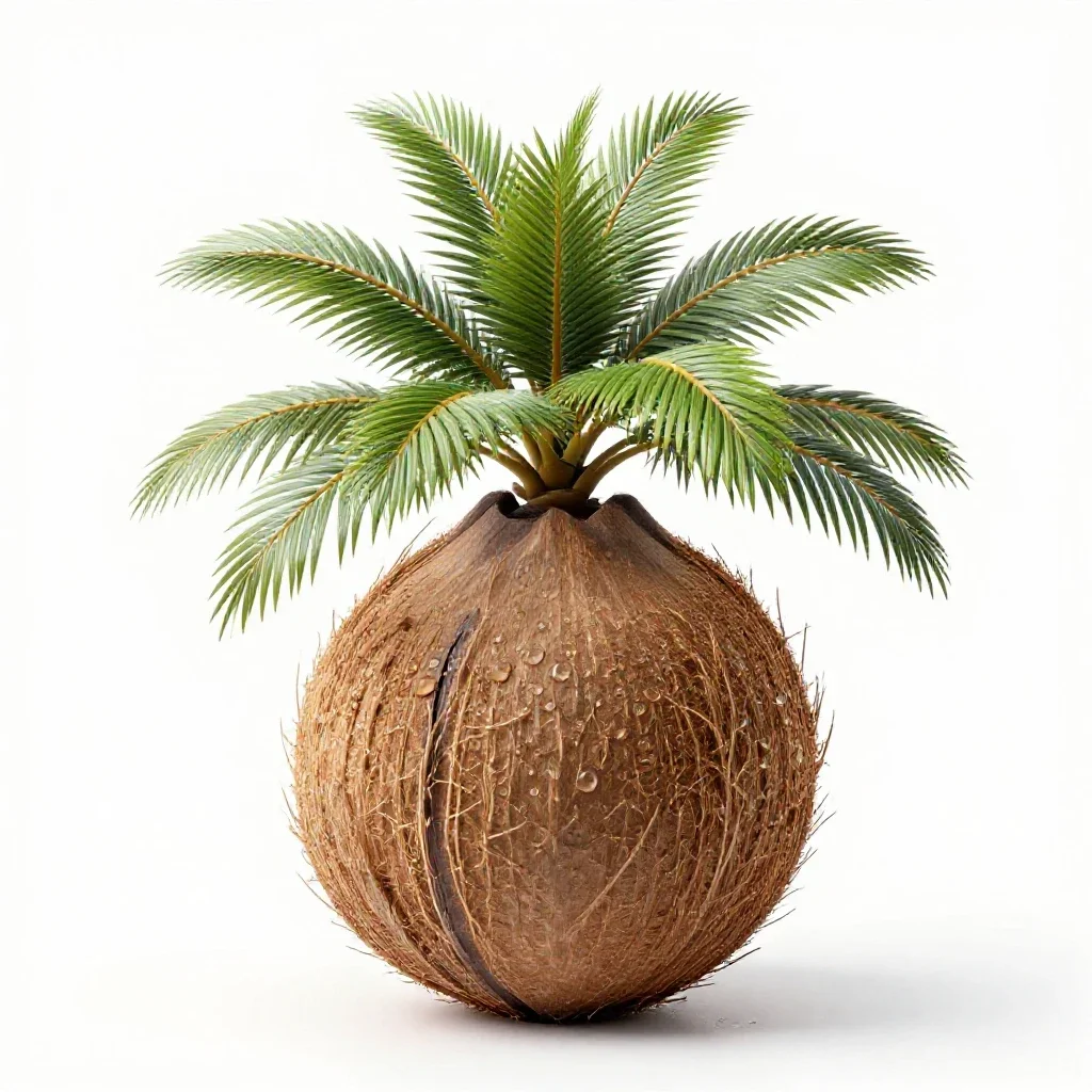 Coconut palm isolated on a white background