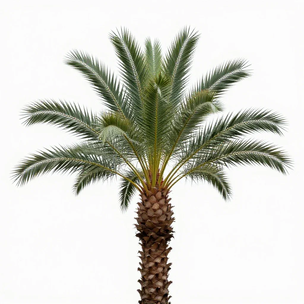 Date palm isolated on a white background