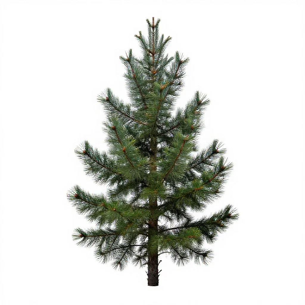 Douglas fir isolated on a white background