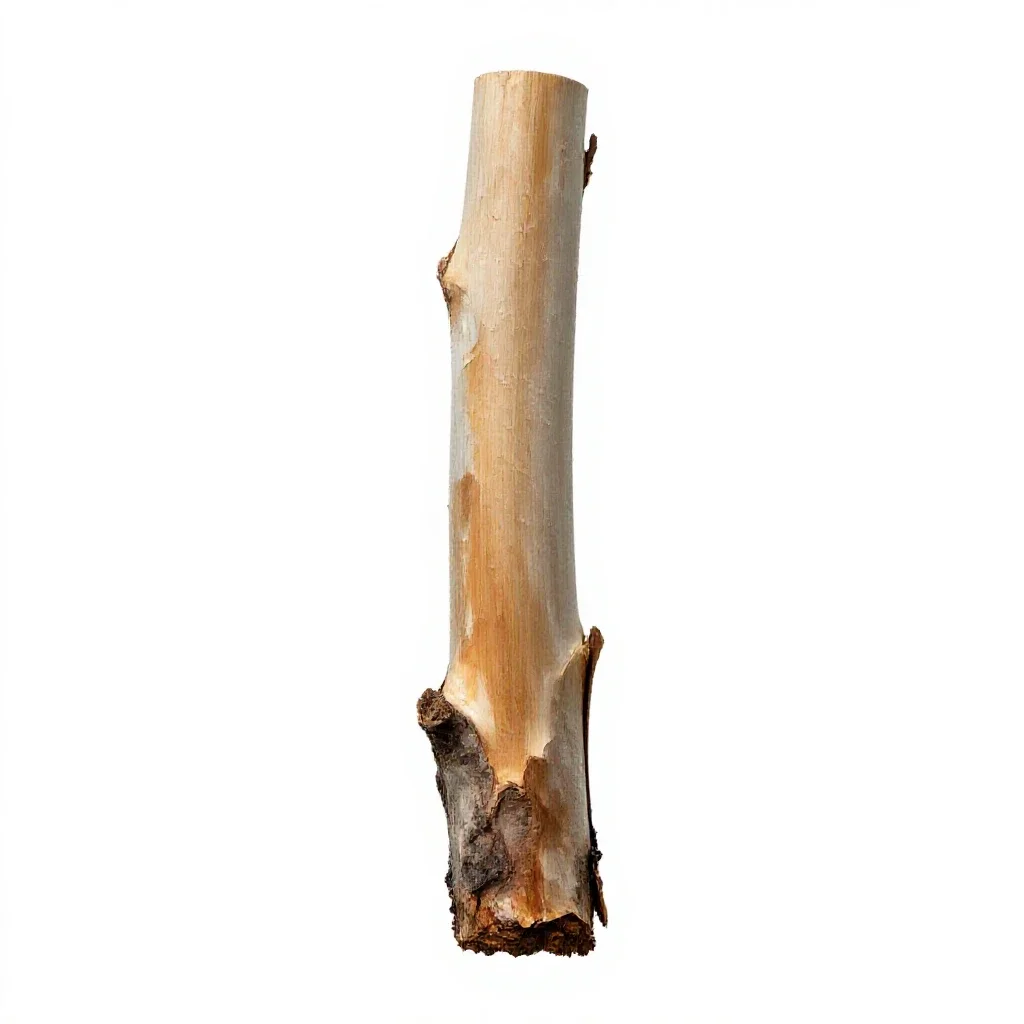 Eucalyptus with peeling bark isolated on a white background