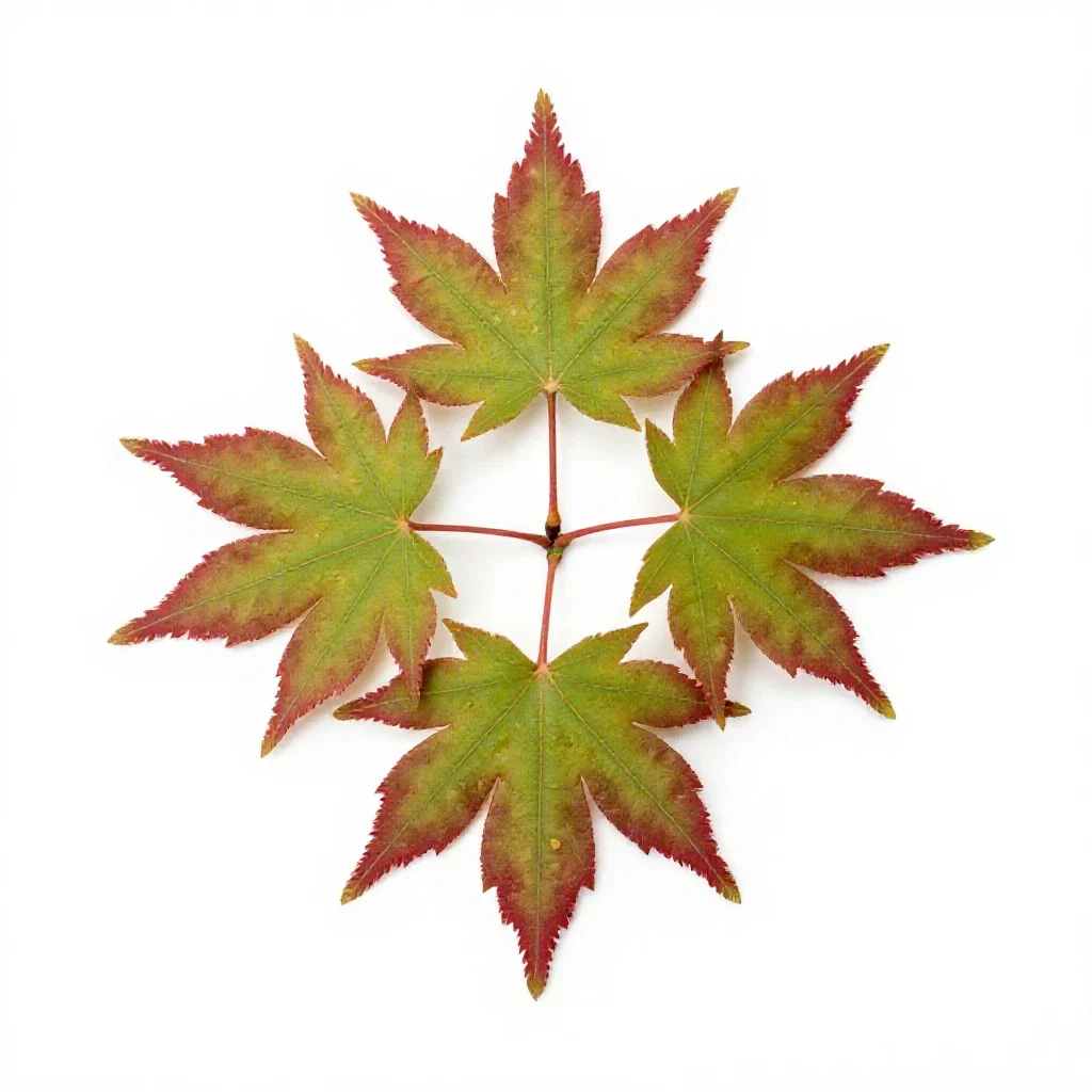 Japanese maple isolated on a white background