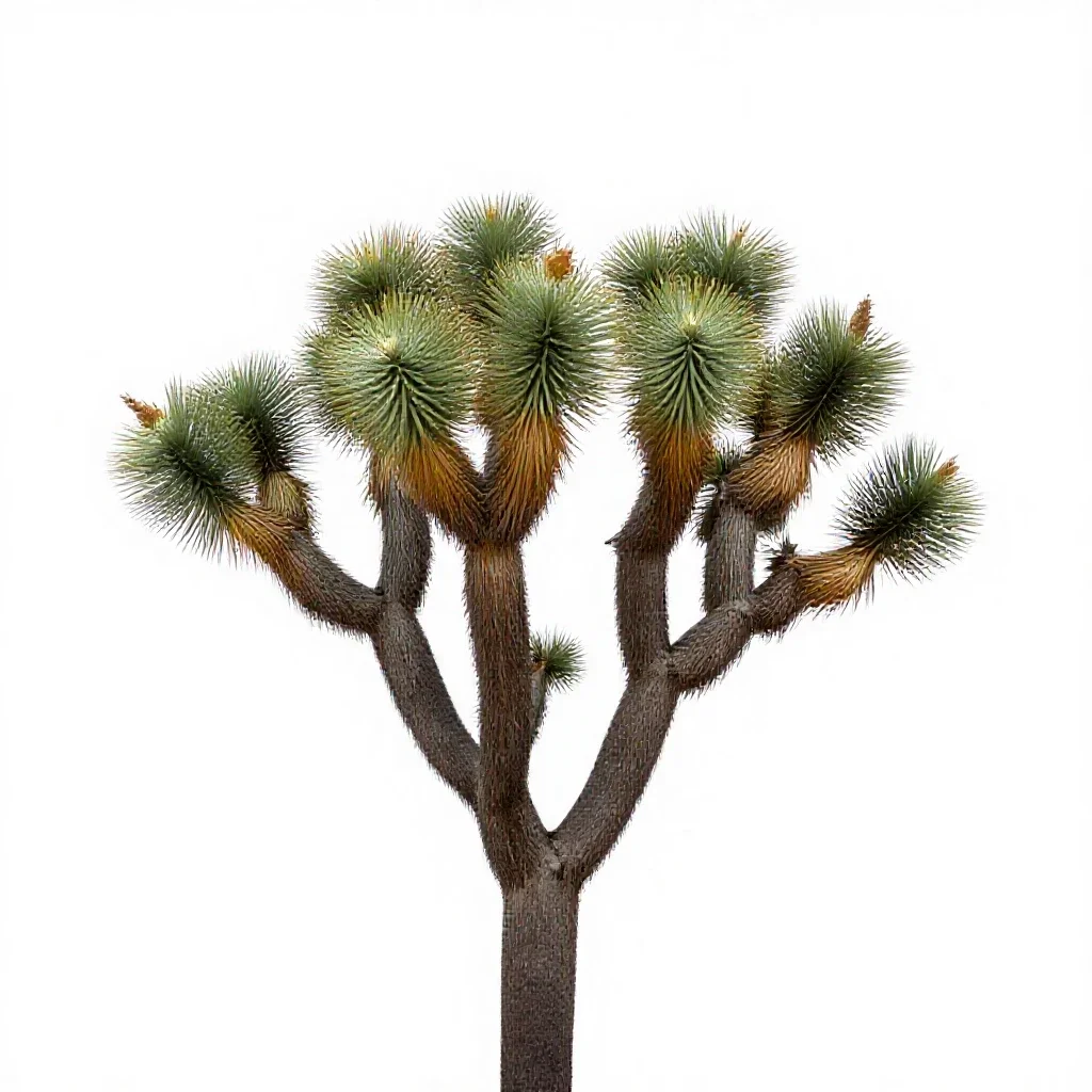 Joshua tree isolated on a white background