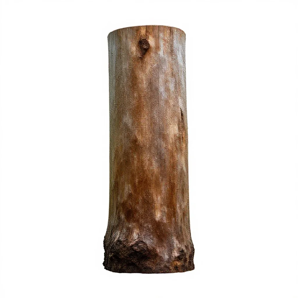 Kauri trunk isolated on a white background