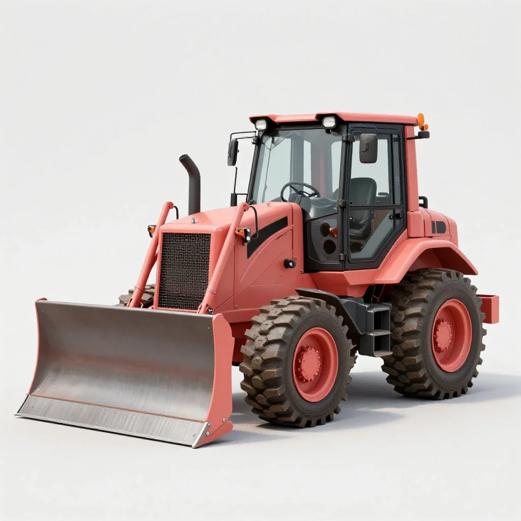 Bulldozer isolated on a white background