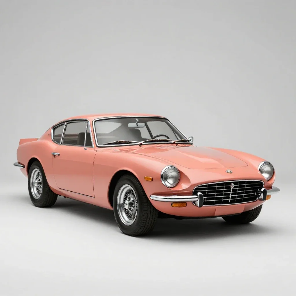 Classic sports coupe isolated on a white background