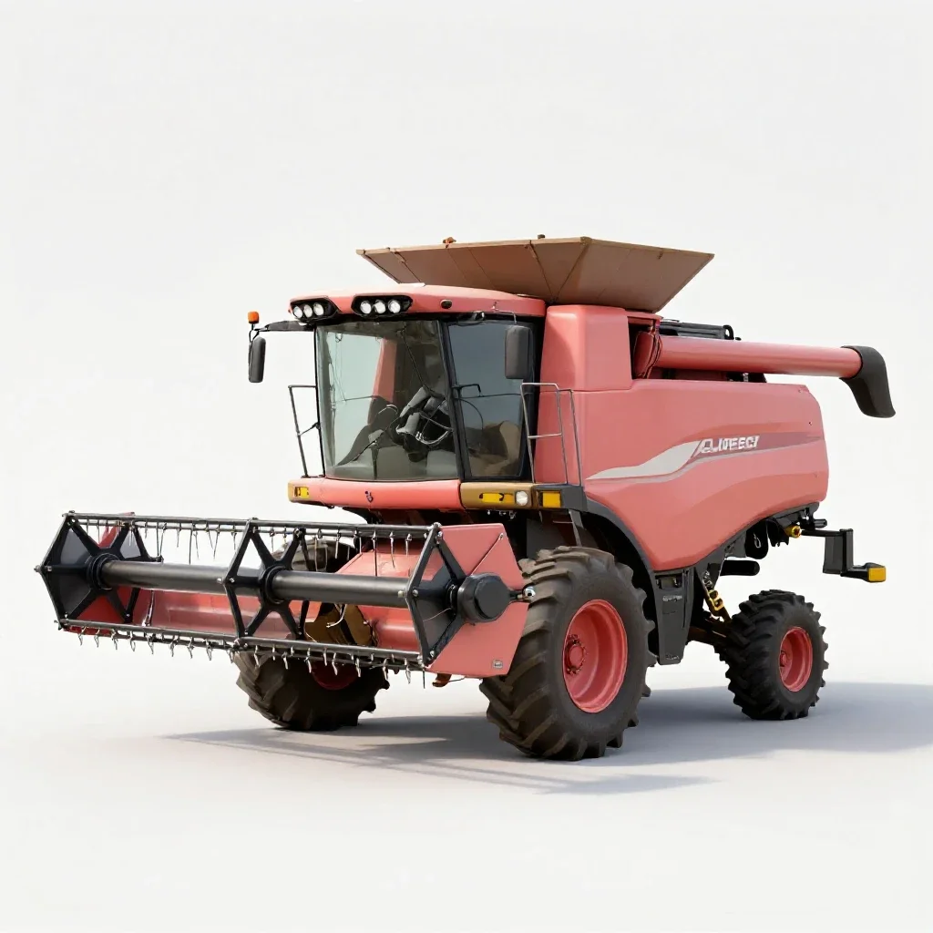 Combine harvester isolated on a white background