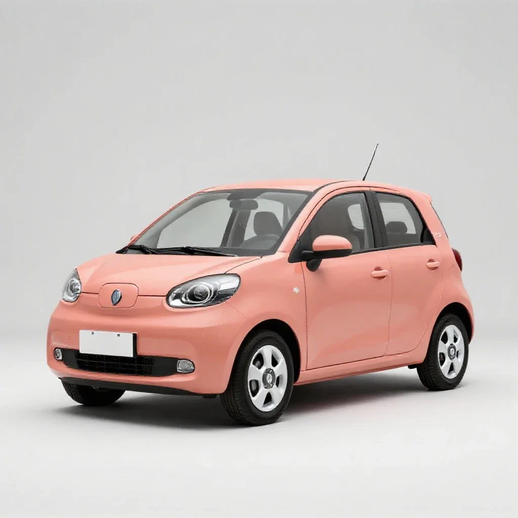 Compact city car isolated on a white background