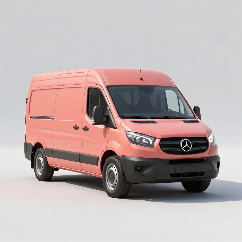 Delivery van isolated on a white background