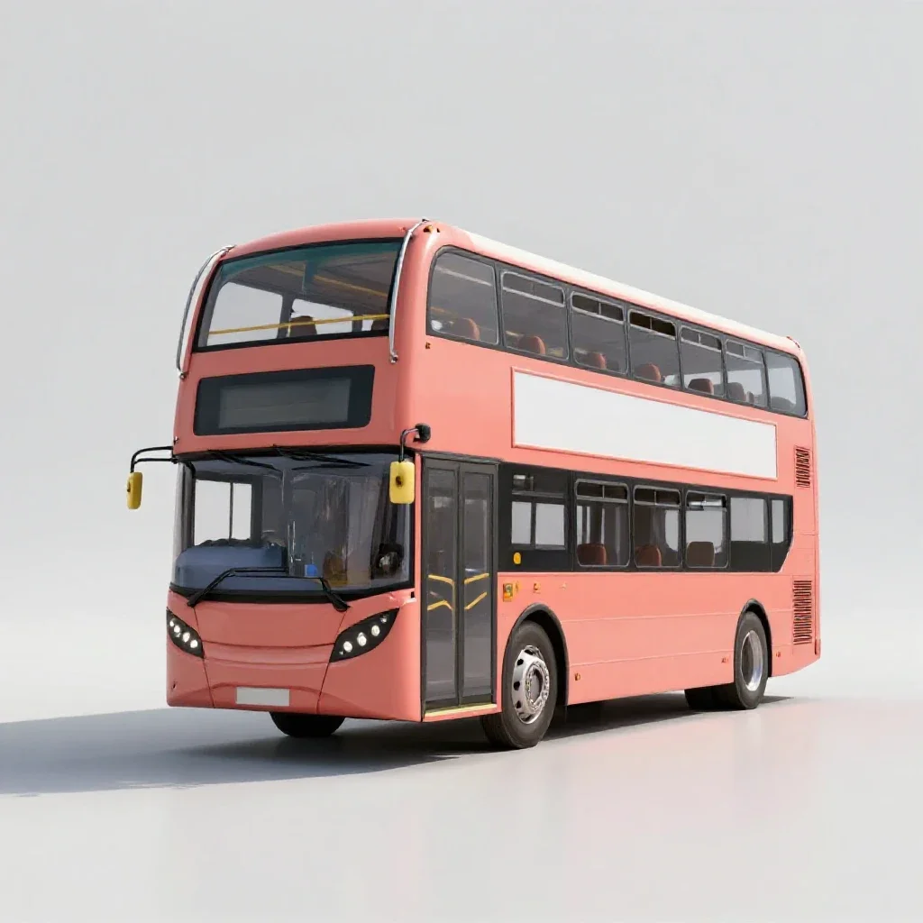 Double decker bus isolated on a white background